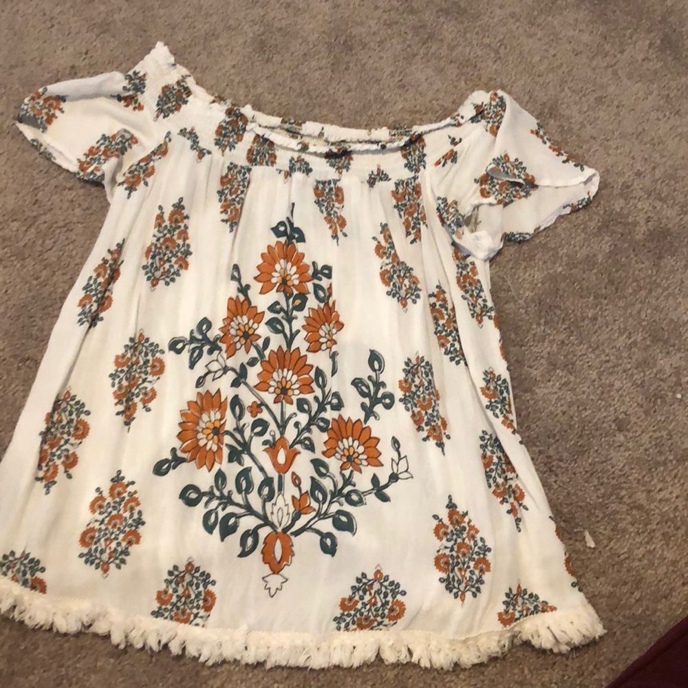 Off the shoulder floral top